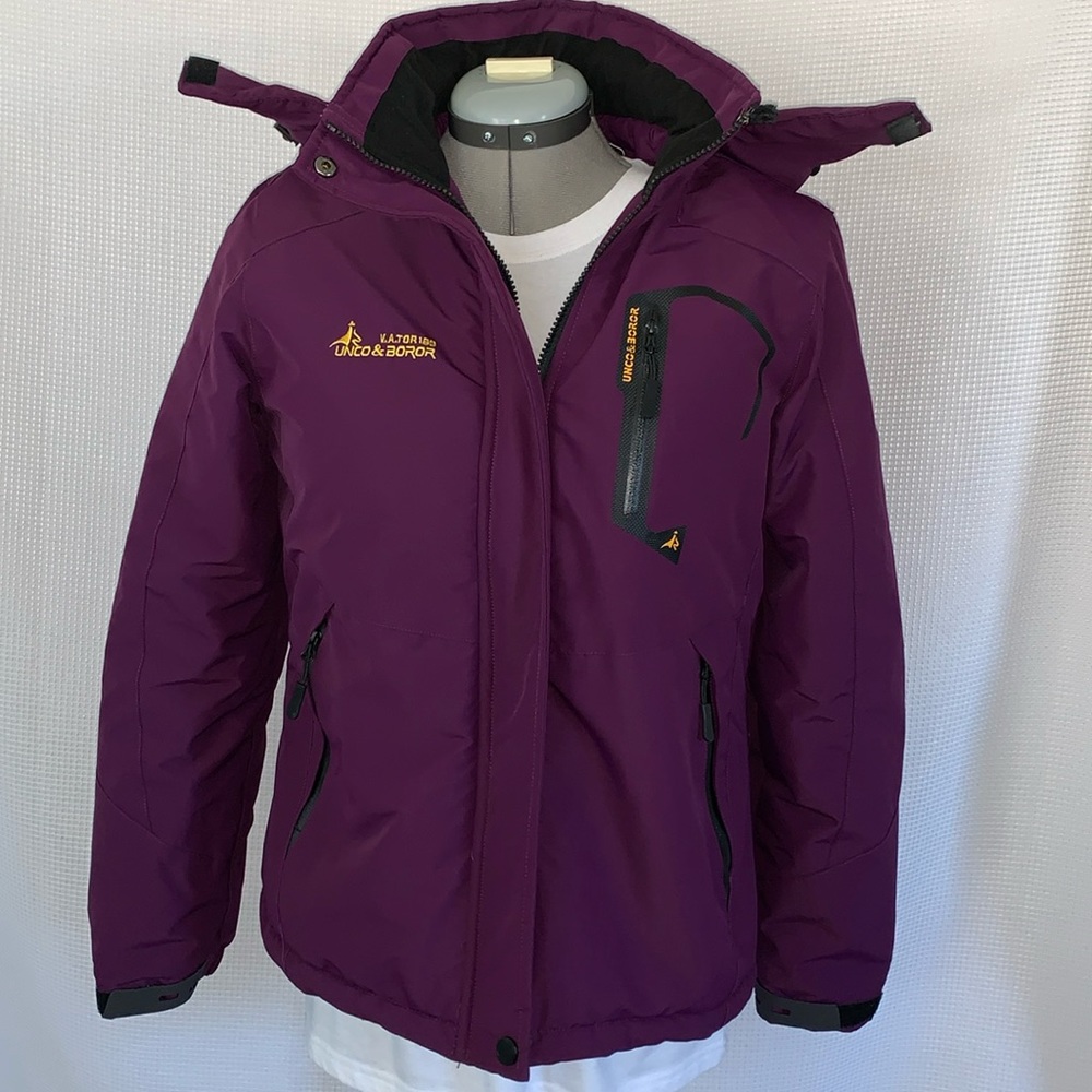 Women's Moerdeng Purple water proof Insulated Hooded Winter Parka - Picture 3 of 10